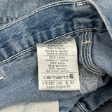 Carhartt Double Knee Carpenter Pants - 32W 30L Blue Cotton