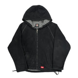 Dickies Full Zip Hoodie Fleece - Large Black Polyester