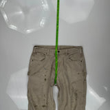 Carhartt Double Knee Carpenter Trousers - 36W 31L Khaki Cotton