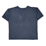 Adidas Single Stitch T-Shirt - Large Blue Cotton