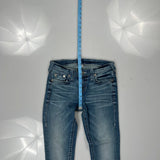 True Religion Skinny Jeans - 28W US 2 Blue Cotton Blend