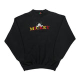 Mickey Mouse Disney Cartoon Sweatshirt - Medium Black Cotton