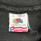 Fruit Of The Loom Single Stitch T-Shirt - Large Black Cotton