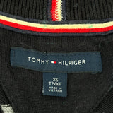 Tommy Hilfiger Striped 1/4 Zip - XS Grey Cotton