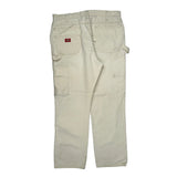 Dickies Carpenter Pants - 36W 30L Cream Cotton