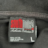 Southpole Polo Shirt - Large Black Cotton