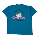 San Diego Ca Chillers Fruit Of The Loom Single Stitch T-Shirt - XL Blue Cotton