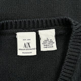 Armani Exchange Striped Jumper - Large Black Cotton