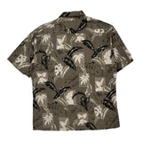 Campia Floral Hawaiian Shirt - Large Black Viscose
