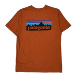 Patagonia Graphic T-Shirt - Large Orange Cotton Blend