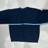 90S Blank Gildan Sweatshirt - Large Navy Cotton