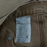 Carhartt Double Knee Carpenter Trousers - 37W 30L Beige Cotton
