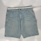 Wrangler Cargo Denim Shorts - 34W 10L Light Wash Cotton
