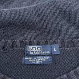 Polo By Ralph Lauren Sweater - Large Navy Cotton