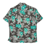 George Floral Hawaiian Shirt - Medium Green Cotton