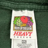 Single Stitch Quaker Steak And Lube Fruit Of The Loom Graphic T-Shirt - 2XL Green Cotton