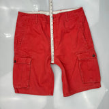 Levis Cargo Cargo Shorts - 34W 11L Red Cotton
