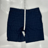 Tommy Hilfiger Checked Chino Shorts - 36W 10L Navy Cotton