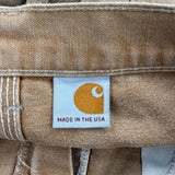 Made In USA Carhartt Double Knee Carpenter Pants - 34W 32L Brown Cotton
