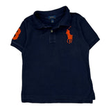 Age 5 Polo By Ralph Lauren Graphic Polo Shirt - Small Navy Cotton