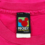 Disney Characters Mickey Unlimited Cartoon T-Shirt - Large Red Cotton