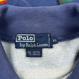 Polo By Ralph Lauren Striped 1/4 Zip - XL Blue Cotton