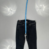 True Religion Skinny Jeans - 28W UK 8 Black Cotton Blend