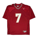 Number 7 Nike Football Football Jersey - XL Red Polyester