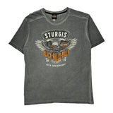 Sturgis Black Hills Rally 80Th Anniversary Harley Davidson Graphic T-Shirt - XL Gray Cotton