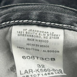 Wrangler Denim Shorts - 32W 9L Grey Cotton