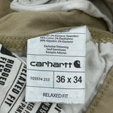 Carhartt Cargo Trousers - 33W 31L Beige Cotton