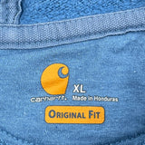 Carhartt Spellout Hoodie - XL Blue Cotton