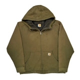 Carhartt Hoodie - XL Green Cotton Blend