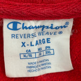 Reverse Weave Champion Spellout Hoodie - XL Red Cotton