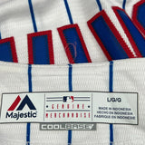 Chicago Cubs Majestic Mlb Jersey - Large Blue Polyester