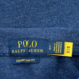 Polo By Ralph Lauren Slim Fit Polo Shirt - Large Blue Cotton