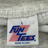 Christmas Fun Tees Single Stitch T-Shirt - Large Grey Cotton