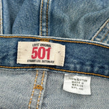 501 Levis Jeans - 32W 31L Blue Cotton