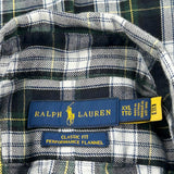 Performance Flannel Ralph Lauren Checked Flannel Shirt - 2XL Green Cotton