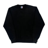 90'S Blank Made In USA Russell Athletic Sweatshirt - Medium Black Cotton Blend