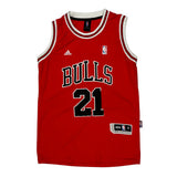 Chicago Bulls Adidas #21 Butler Jersey - Medium Red Polyester