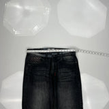 Akomks Hip Hop Jeans - 36W 30L Dark Wash Denim