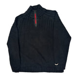 Vintage Tommy Jeans 1/4 Zip - Medium Black Cotton