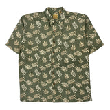 Jos. A. Bank Hawaiian Shirt - Large Beige Silk