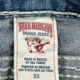 True Religion Boot Cut Jeans - 34W US 8 Blue Cotton