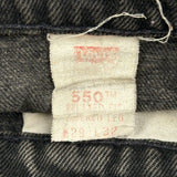 Made In USA Levis 550 Jeans - 29W 28L Black Cotton