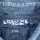 Blaire Ralph Lauren Short Sleeve Shirt - Large Blue Cotton