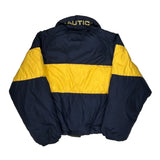 Nautica Striped Puffer - XL Navy Cotton