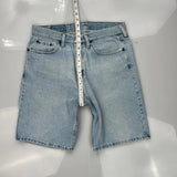 Wrangler Denim Shorts - 32W 10L Light Wash Cotton