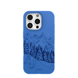 Electric Blue Backcountry Ski iPhone 16 Pro Case